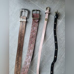 Elegant Women's Belt Collection - Black, Brown, Pink